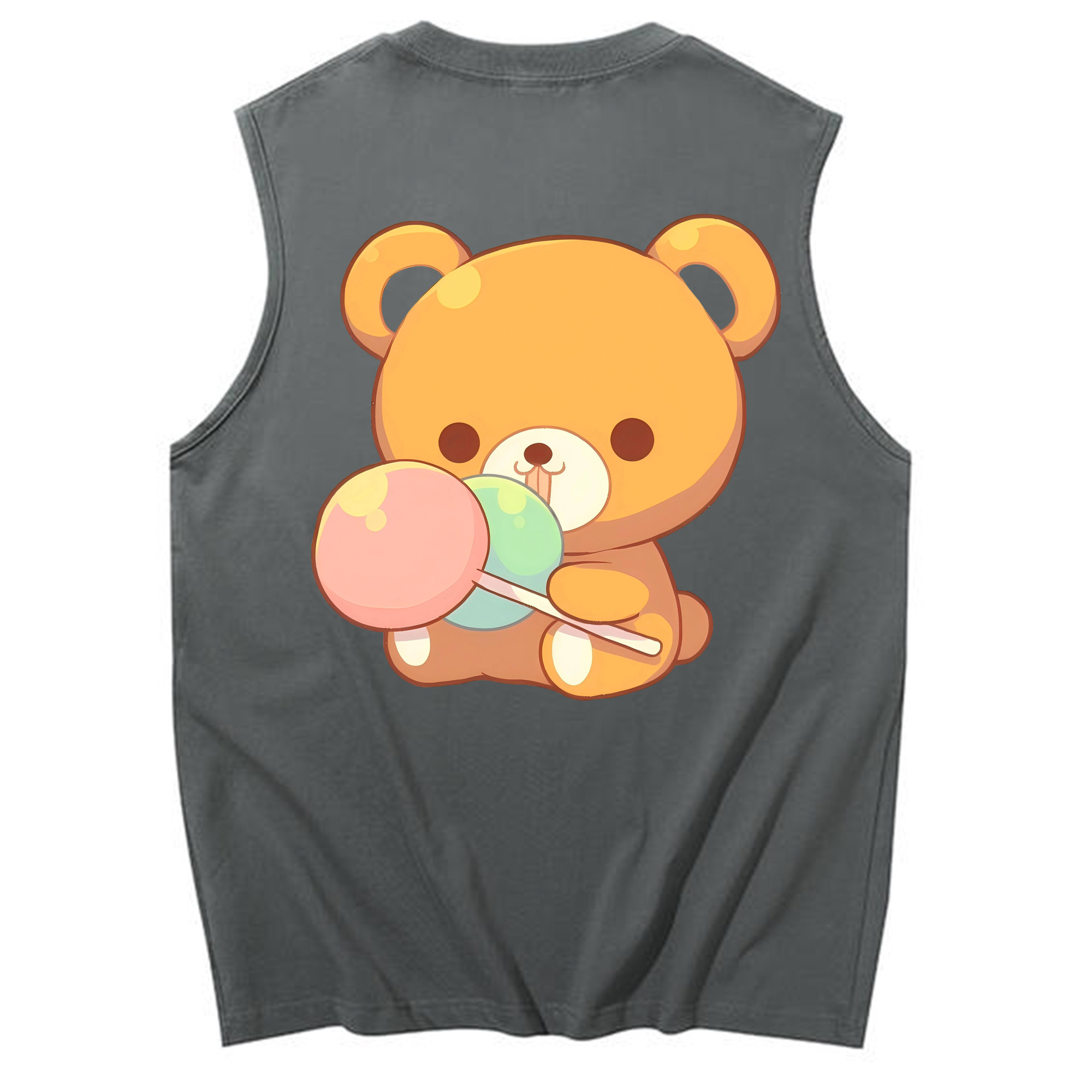 （画像用） リラックマ リラックマ キイロイトリ Rilakkuma Korilakkuma Kiiroitori コットン100％タンクトップ（背面プリント）